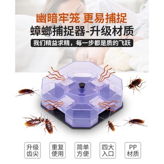กล่องดักแมลงสาบ ช่วยกําจัดแมลงสาบให้หมดไป เพียงใส่เหยื่อล่อ อาหาร ถั่ว น้ำแดง ฯลฯ ลงช่องในกล่อง แล้ววางล่อแมลงสาบไว้