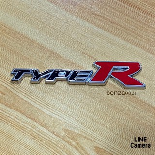 โลโก้* TYPE R งานโลหะ  ( ขนาด* 3 x 14.5 cm ) ราคาต่อชิ้น