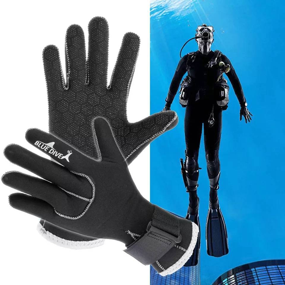 ถุงมือดำน้ำกันการแทก-3-mm-ถุงมือสำหรับดำน้ำ-diving-gloves-neoprene