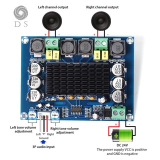 d - s tpa 3116 d 2 dual - channel แผ่นบอร์ดโมดูลขยายเสียงสเตอริโอพลังงานสูง 2x120 w xh - m 543