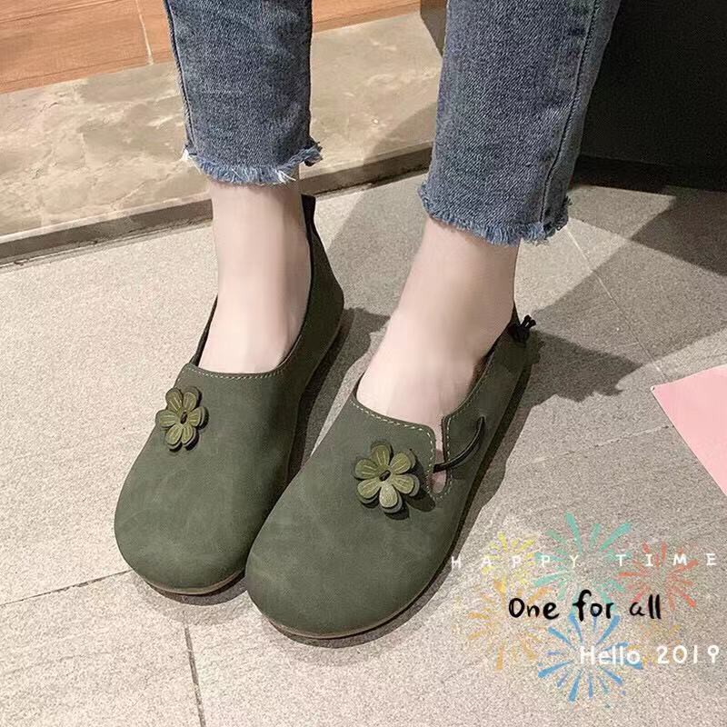 ภาพสินค้าพร้อมส่ง  TX41 รองเท้าแตะผู้หญิง รองเท้าเฟชั่น รองเท้าผ้าใบผู้หญิง รองเท้า Peas หญิง 2019 ฤดูใบไม้ร่วงดอกไม้ใหม่รองเท้า จากร้าน dee_deeshop บน Shopee ภาพที่ 4
