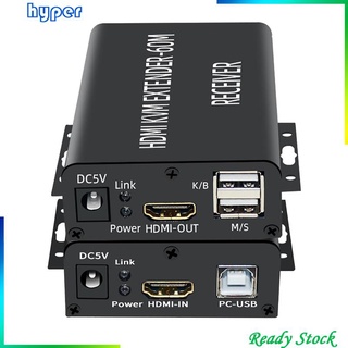 ภาพขนาดย่อของภาพหน้าปกสินค้าHDMI KVM Extender 60M Transmitter Receiver Plug Type UK จากร้าน hyper.th บน Shopee ภาพที่ 2