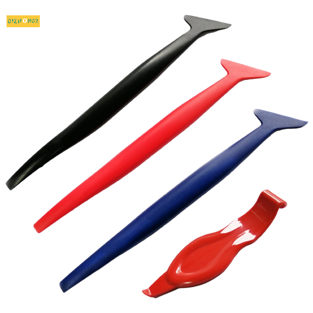 ภาพหน้าปกสินค้าVehicle Vinyl Application Tool Kit Edged Fold Squeegee Flexible Micro-Squeegee Curved Slot Tint Tool Set Different Hardness For Installing Auto Wraps And Car Stickers