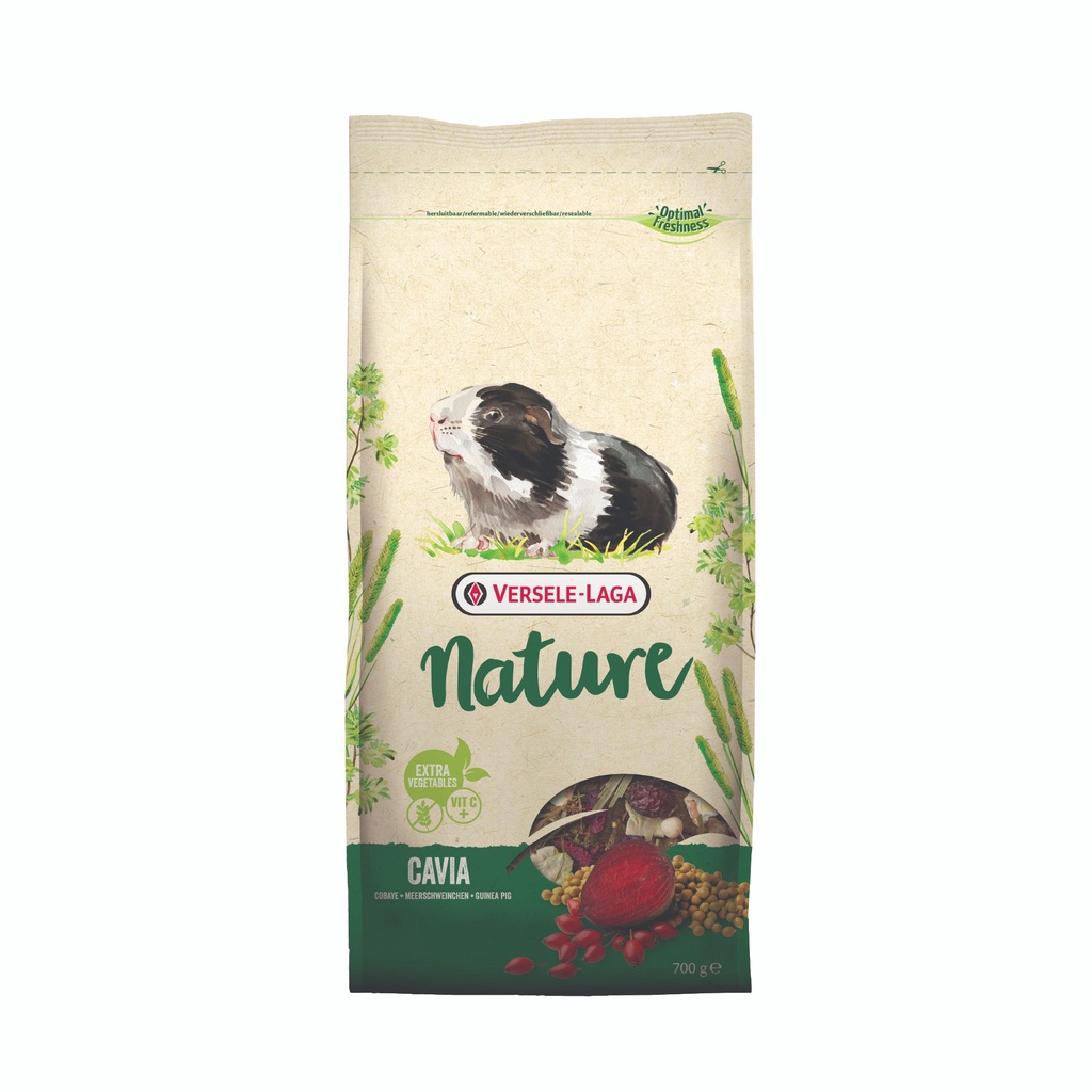 nature-cavia-อาหารหนูแก๊สบี้-เนเจอร์-คาเวีย-ไฟเบอร์สูง-เหมาะสำหรับหนูแก๊สบี้-versele-laga-nature-cavia-700g