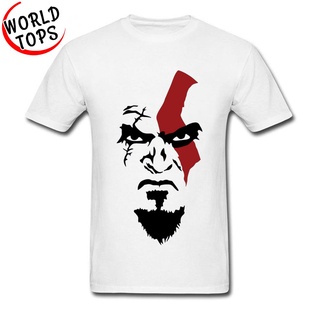 【100% cotton】ใหม่ล่าสุด เสื้อยืดคอกลม ผ้าฝ้าย 100% พิมพ์ลาย God of War Kratos Sparta 4 Game สําหรับผู้ชาย