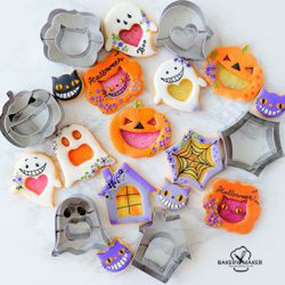 เซ็ทพิมพ์กดคุ้กกี้ 6 ตัว Halloween Glass Cookies