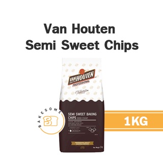 [[มาเท่าไรก็หมด]] Van Houten  Semi Sweet Dark Chocolate Compound Chips 1KG แวน ฮูเต็น ช็อคโกแลต ชิพส์ ช็อคโกแลตชิพส์