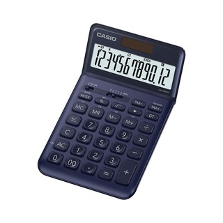 Casio Calculator เครื่องคิดเลข  คาสิโอ รุ่น  JW-200SC-NY แบบสีสัน ปรับหน้าจอได้ 12 หลัก สีน้ำเงิน