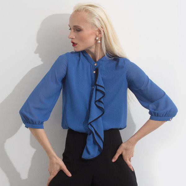 gsp-business-blouse-color-เสื้อจีเอสพี-เสื้อไม่มีปก-แขนสั้น-ผ้าโพลีเอสเตอร์-สีฟ้า-sq21sb
