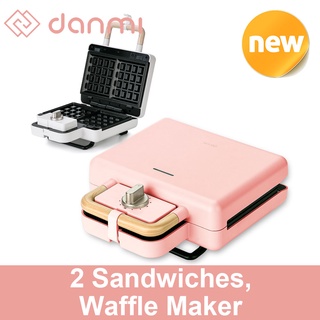 Danmi san02t 2 Sandwiches Waffle Maker Pan Toaster Kitchen Cooker Baking Machine
