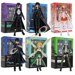 FIGMA ฟิกเกอร์อนิเมะ Sword Art Online Sinon Asuna Kirito ของเล่นสะสม สําหรับเด็ก