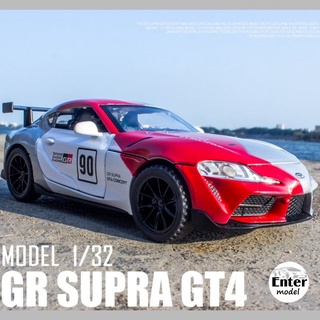 โมเดลรถ​​ TOYOTA​ GR ​SUPRA ใหม่ล่าสุด​ [มีเสียงมีไฟ มี​กล่อง พร้อมส่ง🇹🇭] เปิด​ได้​หลา​ยส่วน​ ยาว15cm สเกล 1/32