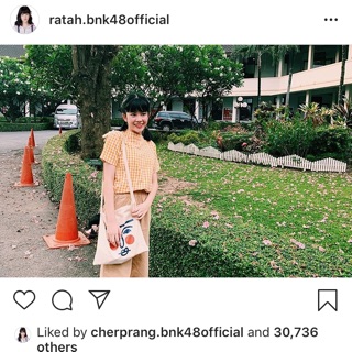 ถุงผ้าแบบน้องรตา bnk48