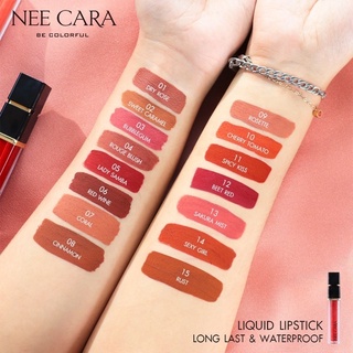 N976 NEE CARA WATER SHINE LIQUID LIPSTICK MATTE นีคาร่า ลิปสติก แบบจุ่ม เนื้อแมท..