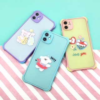 พร้อมส่ง!! เคส I7+   IXR   I11 เคสมือถือกันกระแทกกันกล้อง เคสกันเลนส์กล้อง การ์ตูน ขอบสี