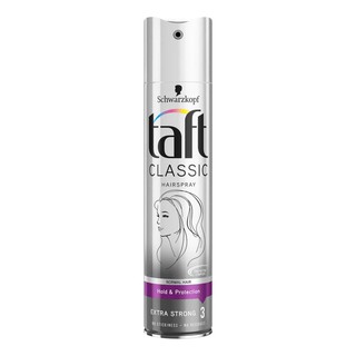 Schwarzkopf Taft Classic Extra Strong Hairspray ชวาร์สคอฟ ทัฟท์ คลาสสิค เอ็กซ์ตร้า สตรอง แฮร์ สเปรย์จัดแต่งทรงผม 250 มล.