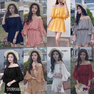 TW5199 Jumpsuit จั้มสูทขาสั้น