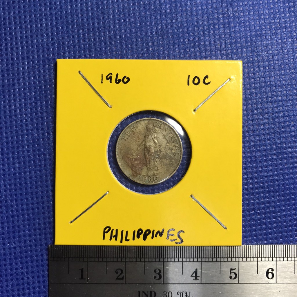 no-14469-ปี1960-ฟิลิปปินส์-10-centavos-เหรียญเก่า-เหรียญต่างประเทศ-เหรียญสะสม-เหรียญหายาก-ราคาถูก