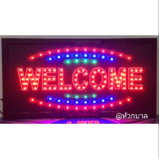 ป้ายไฟ LED welcome ตกแต่งหน้าร้าน