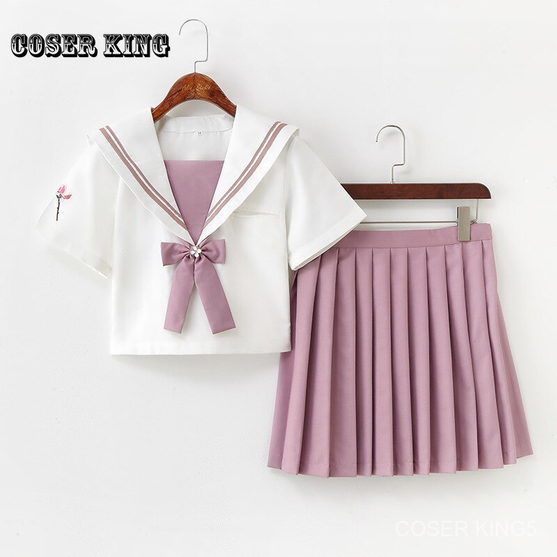 ชุดนักเรียน-ญี่ปุ่น-japanese-jk-เสื้อชุดกระโปรงสำหรับสาวฤดูร้อนกลาง-student-school-cosplay-uniform-สั้น-ยาวแขนยาว-sailor