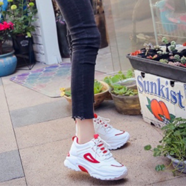 ภาพสินค้าNadine.9 รองเท้าผ้าใบผู้หญิง แบบเสริมส้น สไตล์นดดัง รุ่นฮิด) A302 จากร้าน nadine.9 บน Shopee ภาพที่ 5