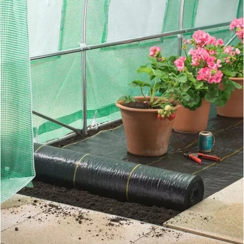 ผ้าพลาสติกคลุมวัชพืช-ป้องกัน-uv-พลาสติกคลุมหญ้า-pe-รุ่น-gs-pe1-พลาสติกคลุมดิน-ขนาด-0-9x5m-สีดำ