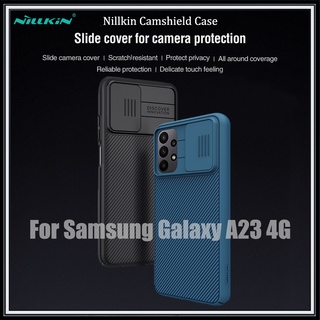 Nillkin เคสโทรศัพท์มือถือ สำหรับ Samsung Galaxy A23 / เคสซัมซุง A23 4G Case Camshield กับ แบบสไลด์ กันกล้อง PC หรูหรา สีดำ สีฟ้า แข็ง ปลอก