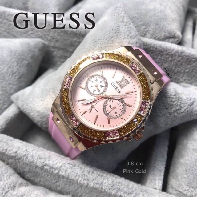 สายนาฬิกาข้อมือซิลิโคน-นาฬิกาผู้ชาย-นาฬิกา-guess-เก็บเงินปลายทางได้