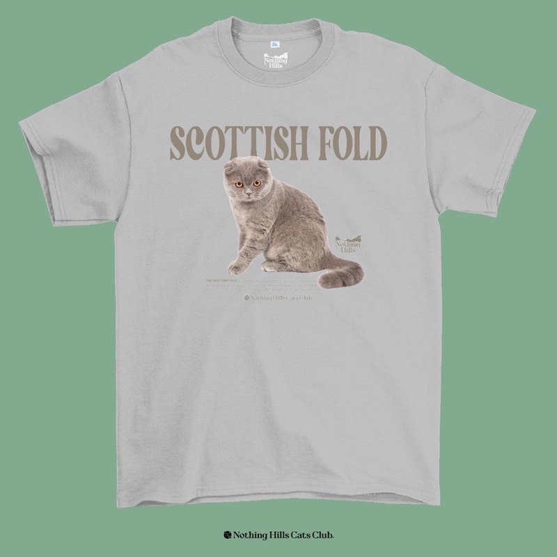 เสื้อยืดลาย-scottish-fold-สกอตติชโฟลด์-classic-cotton-unisex-by-nothing-hills-ใหม่