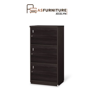 AS Furniture / JECELYN (เจษลิน) ตู้เก็บของอเนกประสงค์ โครงไม้ ปิดผวเมลามีนทั้งตัว ขนาด 3 ชั้น 3 ชั้นวาง