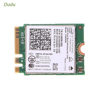 Dudu Intel Dual Band 802.11 Ac 3160 Ngw Ngff บลูทูธไร้สาย 4.0 อินเตอร์เน็ตไร้สาย