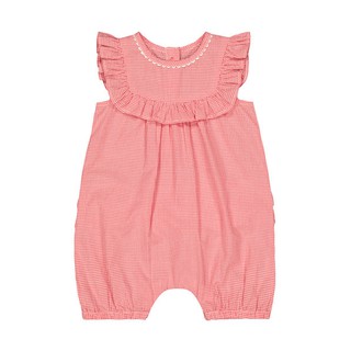 Mothercare รอมเปอร์เด็กผู้หญิง สีแดงลายสก็อต red gingham romper