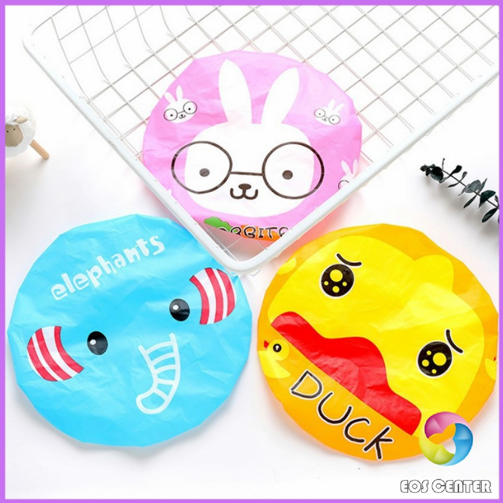 eos-center-หมวกคลุมผมอาบน้ำ-กันน้ำ-ลายการ์ตูนน่ารัก-shower-cap-kids