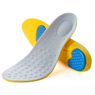 ภาพขนาดย่อของสินค้า(ใหม่) แผ่นรองเท้า แผ่นรองเท้าเพื่อสุขภาพ ป้องกันการปวดเท้า ช่วยรองรับดูดซับแรงกระแทก นุ่มสบายเท้า