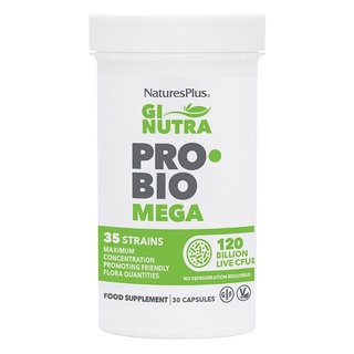 NaturesPlus GI Natural Probiotic Mega 120 Billion CFU 30 Capsules nature s plus โปรไบโอติก