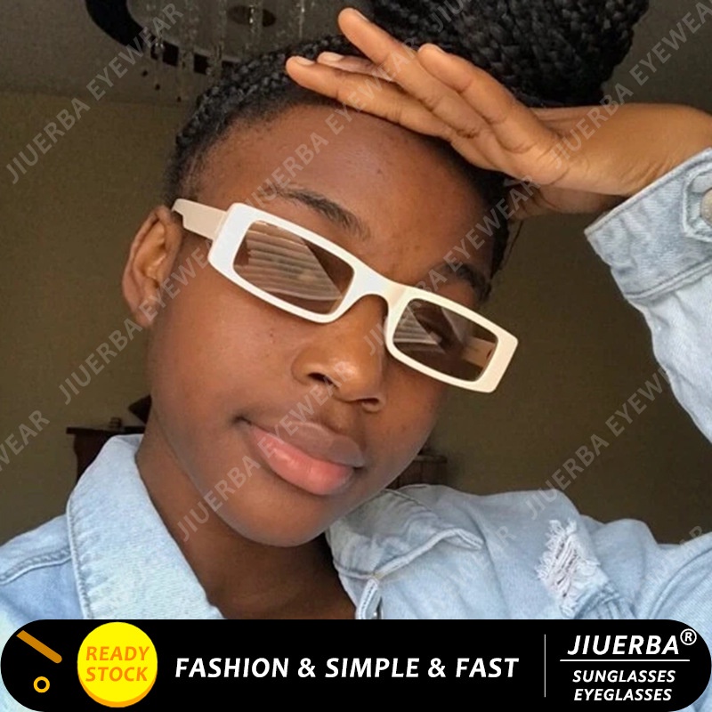 รูปภาพสินค้าแรกของ(JIUERBA) แว่นกันแดด ทรงสี่เหลี่ยม สไตล์ตะวันตก สำหรับผู้หญิง