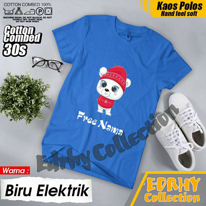 เสื้อยืด-พิมพ์ลาย-christmas-merry-christmas-bear-สําหรับเด็ก-และผู้ใหญ่สามารถปรับแต่งได้