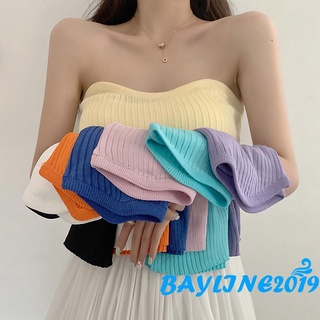 Bay- เสื้อท็อป แขนกุด สีพื้น แบบสวมหัว แฟชั่นฤดูร้อน สําหรับผู้หญิง และผู้ใหญ่