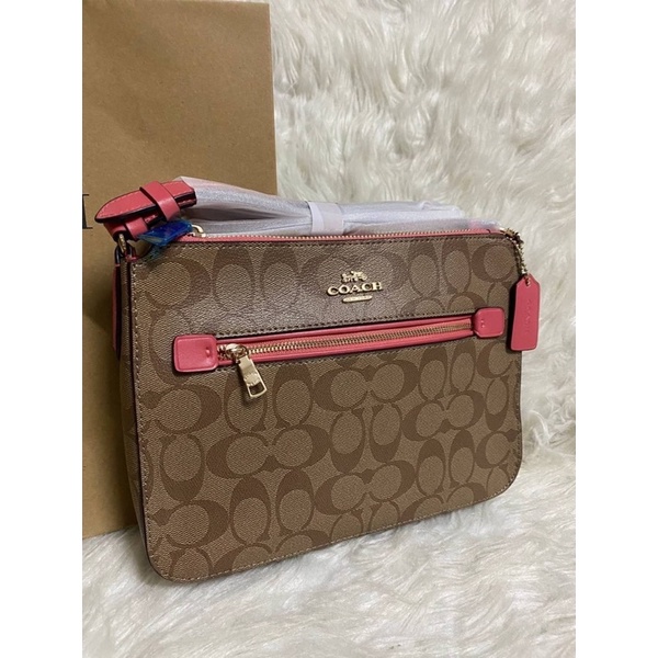 Coach Top Zip Gallery File Bag Crossbody Shopee Thailand