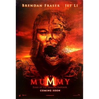 โปสเตอร์ หนัง เดอะมัมมี่ 3 คืนชีพจักรพรรดิมังกร The MUMMY Tomb of the Dragon Empero (2008) POSTER 24”X35” Inch