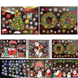 【AG】Christmas Decoration Wall Window Glass Xmas Stickers Decal Patch Home Decor