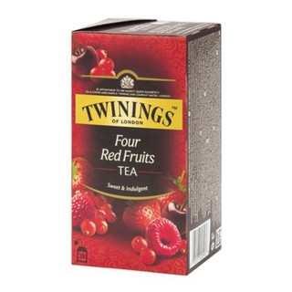 Twinings Four Red Fruits 2g. x 25 ทไวนิงส์ โฟร์ เรด ฟรุ้ต ชาอังกฤษ 2กรัม x 25/1 กล่อง