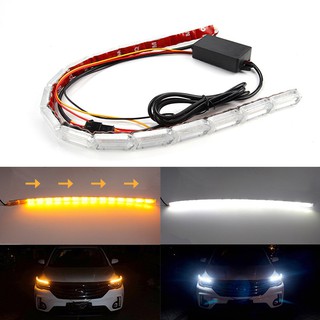 ไฟหน้า LED DAytime Running S Trip แสงคริสตัล DRL สำหรับติดรถยนต์ 2  ชิ้น