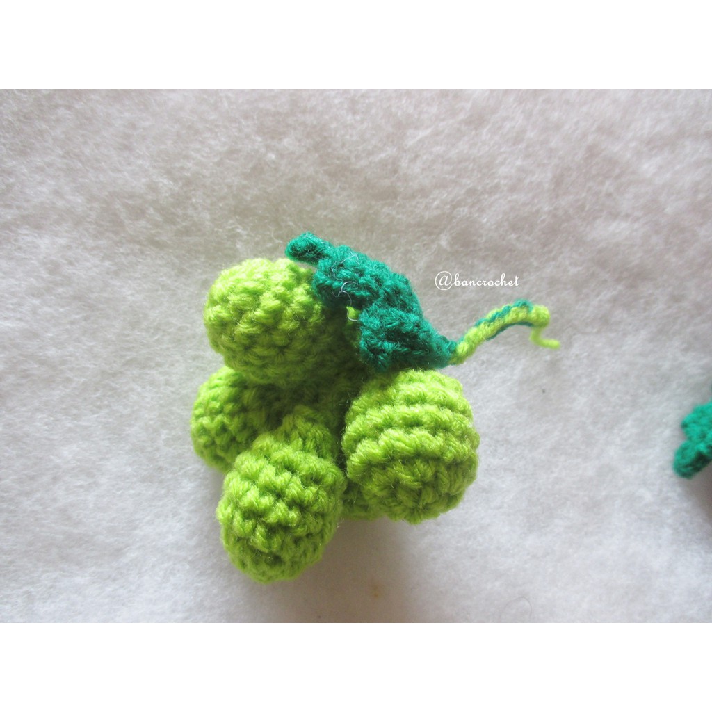 องุ่นเขียวถักโครเชต์-grape-fruit-crochet