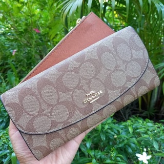 COACH POP SLIM ENVELOPE WALLET IN SIGNATURE