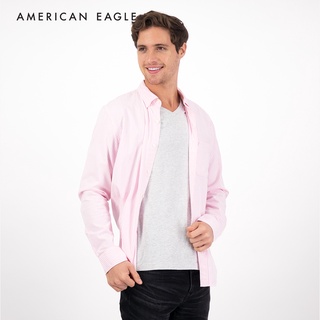 American Eagle Striped Oxford Button-Up Shirt เสื้อเชิ้ต ผู้ชาย อ๊อกฟอร์ด (EMSH 015-2103-615)