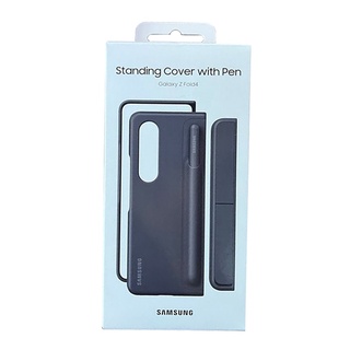 Samsung Official Galaxy Z Fold 4 Standing Cover with Pen (Black), EF-OF93PCBEGWW