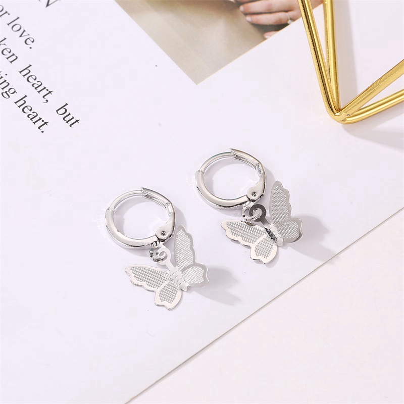 earrings-korean-frosted-butterfly-earrings-sweet-and-versatile-simple-style