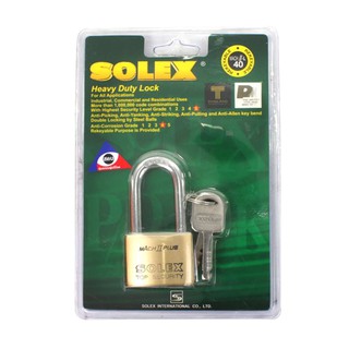 SOLEX กุญแจคอยาว 45 มม. รุ่น MACH II L สีทอง ทำจากทองเหลืองแท้ที่มีคุณภาพดี ไม่เป็นสนิม ใช้งานง่ายเพิ่มความปลอดภัยของคนใ