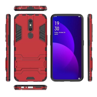 Case OPPO F11 Pro เคสแข็ง PC + TPU ปกไฮบริด มีขาตั้ง ไฮบริด เคสกันกระแทก เคสออฟโป้ หลังแข็ง ขอบนิ่ม